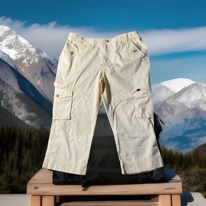 Lauren Ralph Lauren Pants Yellow Cargo Capri Straight Leg Casual Womens Sz 14